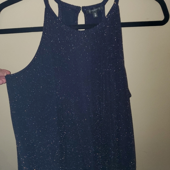 GLITTERY Navy Top - Picture 2 of 2